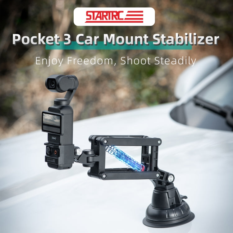 STARTRC Action Camera Suction Cup Car Mount Shock Absorbing Arm (Black) - free shipping - PMC TechLife - Order now!