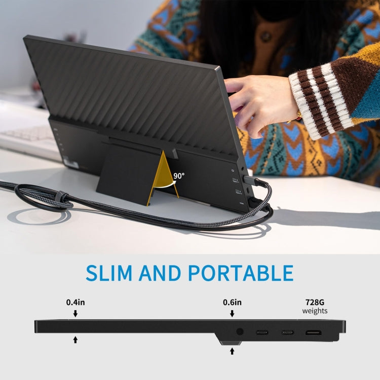 FEELWORLD DH156 15.6 inch Portable External Monitor FHD 1080P USB-C HDMI (Black) - free shipping - PMC TechLife - Order now!