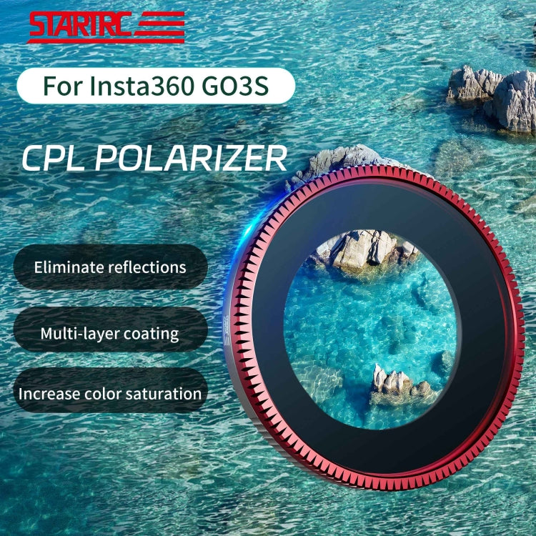 For Insta360 GO 3S STARTRC CPL Camera Lens Filter (Black Red) - free shipping - PMC TechLife - Order now!