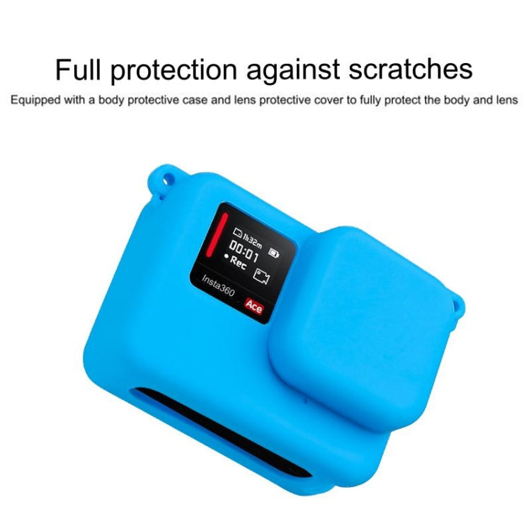 For Insta360 Ace Body Silicone Protective Case with Lens Cap (Black) - Case & Bags by PMC TechLife | Online Shopping South Africa | PMC TechLife | Buy Now Pay Later Mobicred