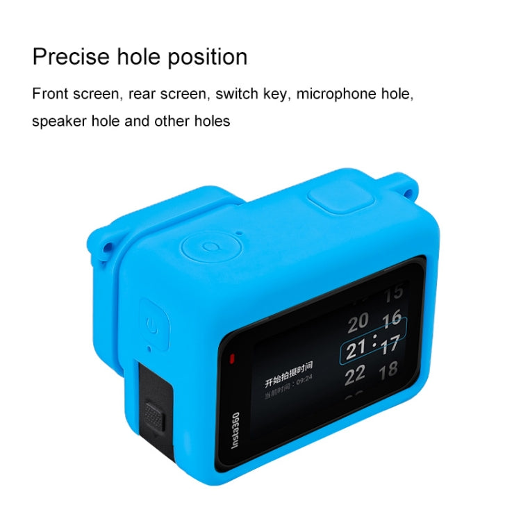 For Insta360 Ace Body Silicone Protective Case with Lens Cap (Blue) - Case & Bags by PMC TechLife | Online Shopping South Africa | PMC TechLife | Buy Now Pay Later Mobicred