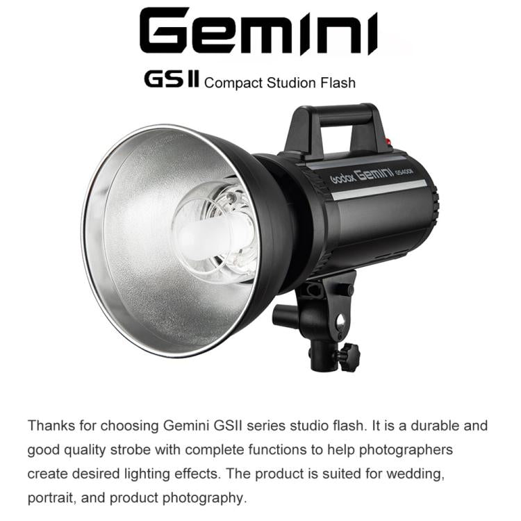 Godox Gemini GS400II Studio Flash Light 400Ws Bowens Mount Strobe Flash (UK Plug) - free shipping - PMC TechLife - Order now!