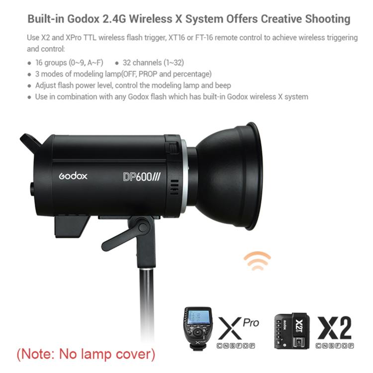 Godox DP400III Studio Flash Photo Light 400Ws 2.4G Wireless X System Bowens Mount Strobe Light, No Lamp Cover (UK Plug) - free shipping - PMC TechLife - Order now!