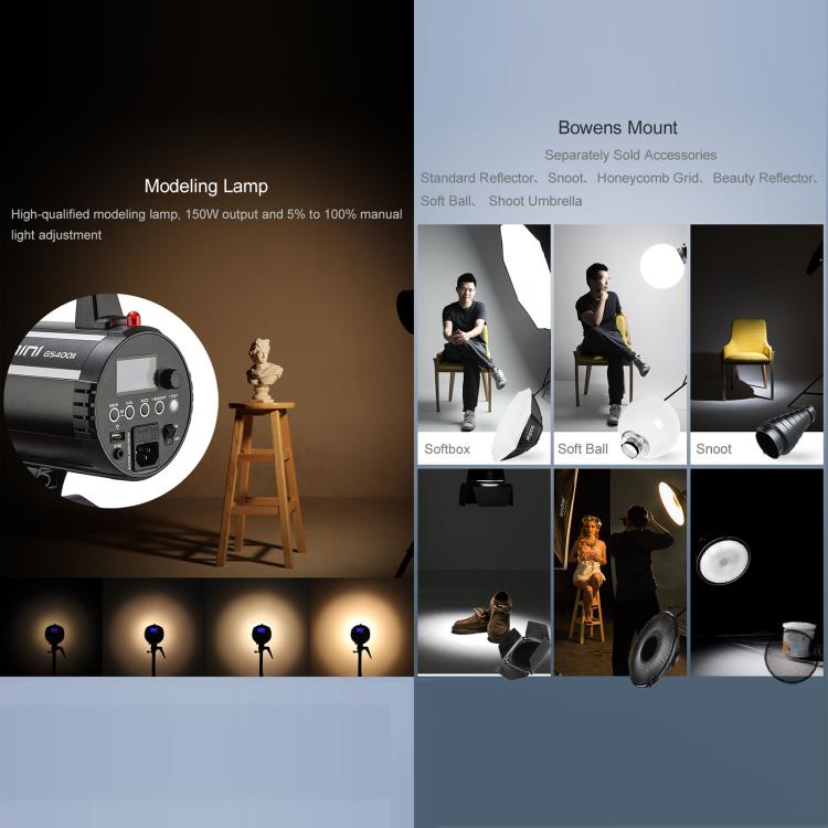 Godox Gemini GS300II Studio Flash Light 300Ws Bowens Mount Strobe Flash (UK Plug) - free shipping - PMC TechLife - Order now!