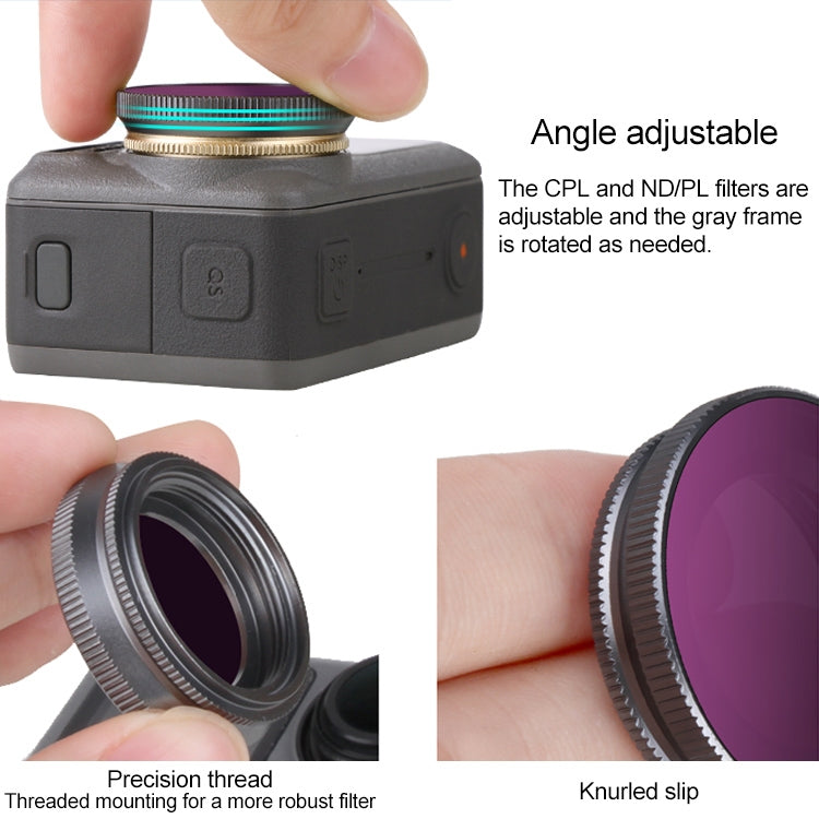 Sunnylife OA-FI172 ND8/PL Adjustable Lens Filter for DJI OSMO ACTION - free shipping - PMC TechLife - Order now!