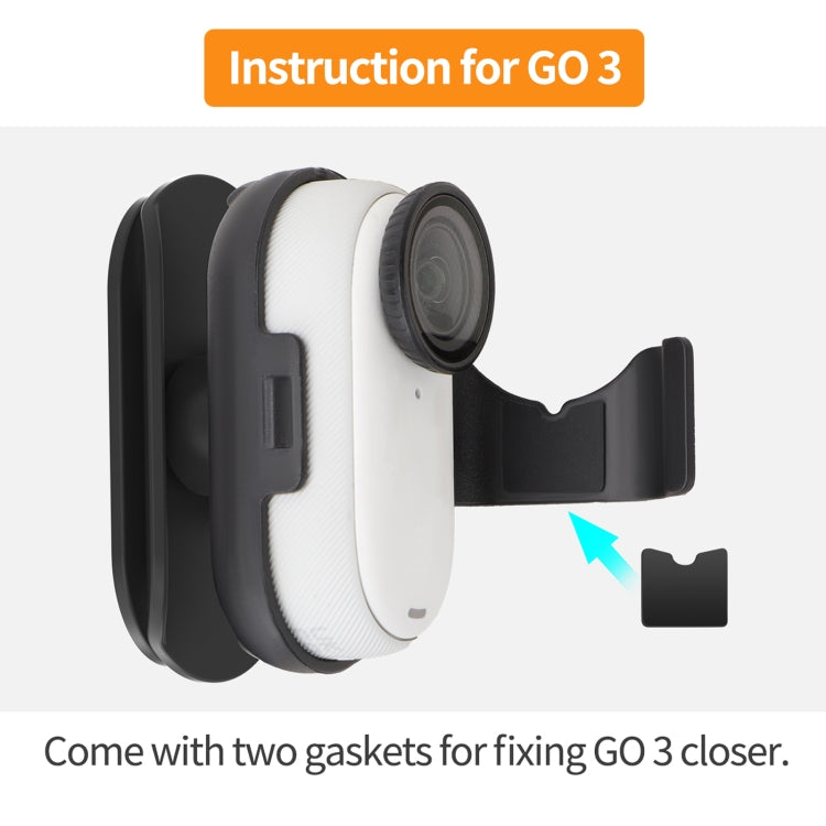 For Insta360 GO3 / GO 3S Sunnylife Baseball Hat Clip Mount Baseball Cap Clamp Quick Release Mount Camera POV Vlog Holder (Black) - free shipping - PMC TechLife - Order now!