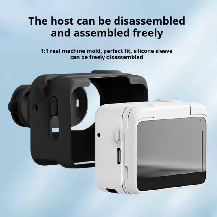 For Insta360 GO 3S Camera Charging Case Silicone Case with Lens Cap & Strap (Black) - free shipping - PMC TechLife - Order now!