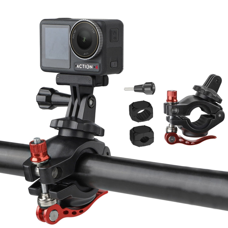 Sunnylife Sports Camera Universal Bicycle Clamp 360 Rotation 19-35mm Clip for DJI Action / Insta360 / GoPro (Black) - free shipping - PMC TechLife - Order now!