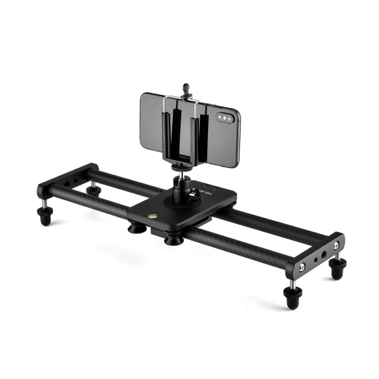 YELANGU L140T-A 40cm Carbon Fiber Slide Rail Track with Phone Clamp & BallHead Adapter for Smartphones (Black) - free shipping - PMC TechLife - Order now!