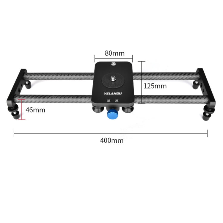 YELANGU L140T-A 40cm Carbon Fiber Slide Rail Track with Phone Clamp & BallHead Adapter for Smartphones (Black) - free shipping - PMC TechLife - Order now!