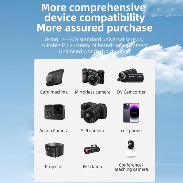 BEXIN RK294 Portable Collapsible Aluminum Alloy Camera Tripod (Black) - free shipping - PMC TechLife - Order now!