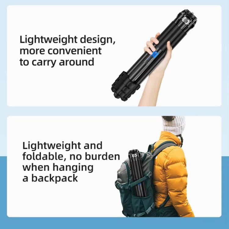 BEXIN RK294 Portable Collapsible Aluminum Alloy Camera Tripod (Black) - free shipping - PMC TechLife - Order now!