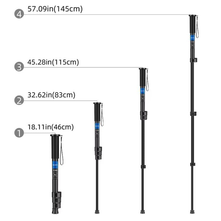 BEXIN P294B Portable Travel Outdoor DSLR Camera Aluminum Alloy Monopod Holder (Black) - free shipping - PMC TechLife - Order now!