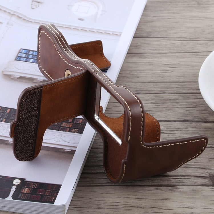 1/4 inch Thread PU Leather Camera Half Case Base for FUJIFILM X-H1 (Coffee) - free shipping - PMC TechLife - Order now!