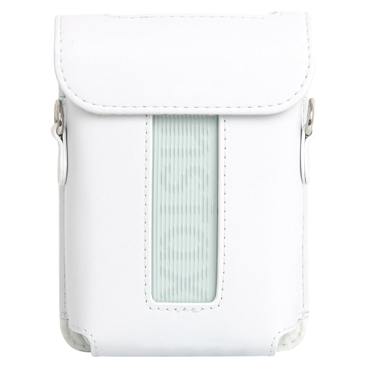 For FUJIFILM Instax mini Link 3 Full Body Leather Case Bag with Strap (White) - Leather Bag by PMC TechLife | Online Shopping South Africa | PMC TechLife | Buy Now Pay Later Mobicred