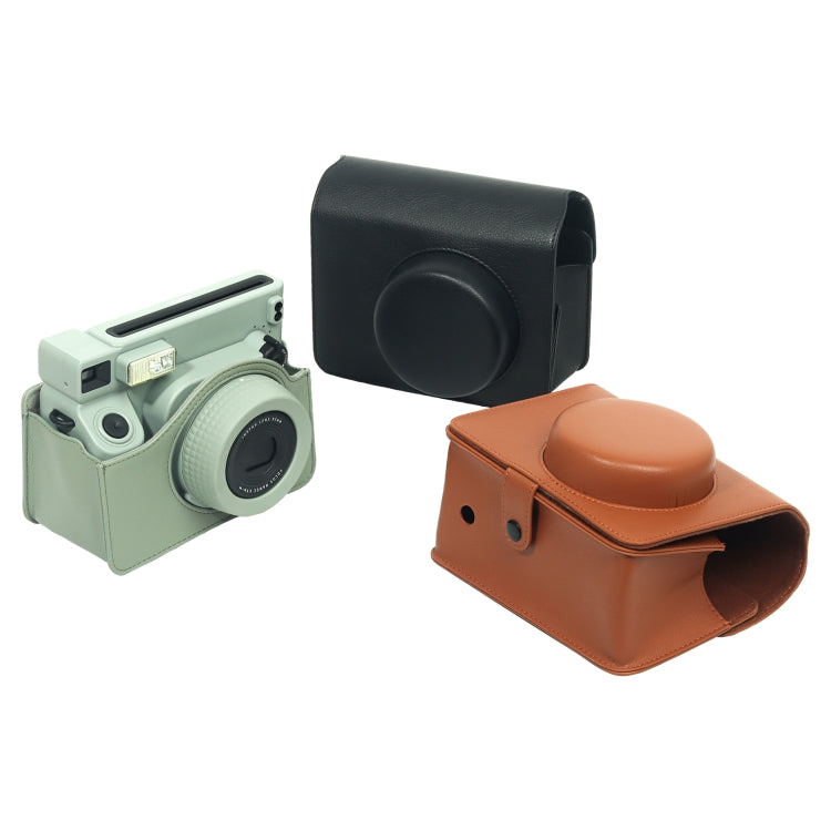 For FUJIFILM Instax WIDE 400 Full Body Leather Case Bag with Strap (Green) - Leather Bag by PMC TechLife | Online Shopping South Africa | PMC TechLife | Buy Now Pay Later Mobicred