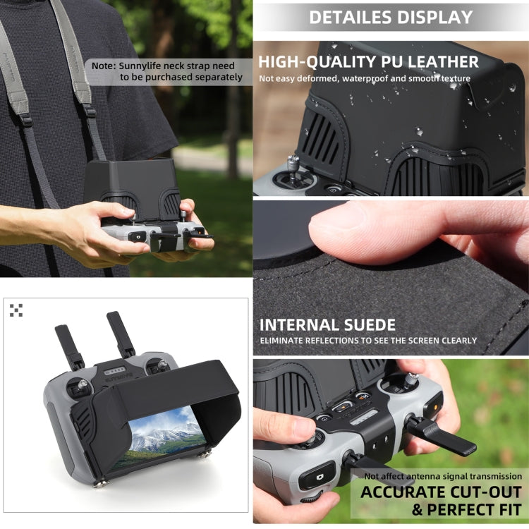 For DJI RC 2 Sunnylife ZG673 Remote Control Sunshade Hood Cover (Black) - Lens Hood by Sunnylife | Online Shopping South Africa | PMC TechLife | Buy Now Pay Later Mobicred