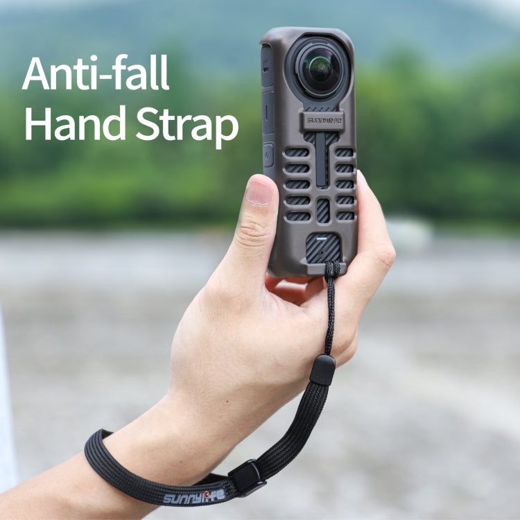 For Insta360 X4 Sunnylife Graphene Case High Thermal Conductivity Protective Case with Hand Strap (Black) - free shipping - PMC TechLife - Order now!