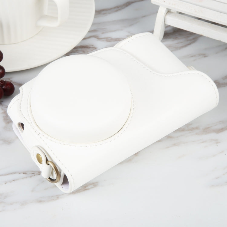 Full Body Camera PU Leather Case Bag with Strap for Samsung Galaxy Camera EK-GC100 / EK-GC110 / EK-GC200 (White) - Leather Bag by PMC TechLife | Online Shopping South Africa | PMC TechLife | Buy Now Pay Later Mobicred