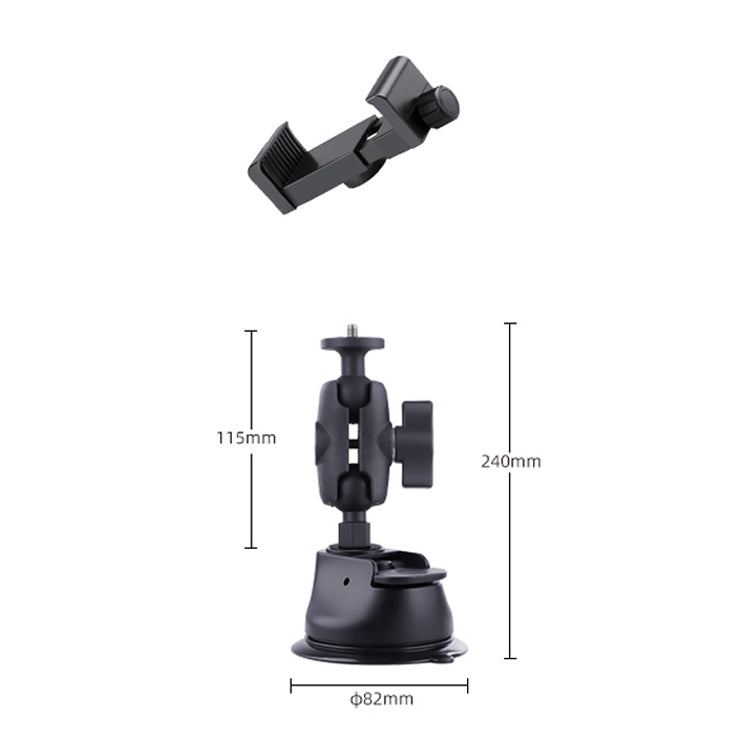 Single Suction Cup Connecting Rod Arm Phone Clamp Mount (Black) - Holder by PMC TechLife | Online Shopping South Africa | PMC TechLife | Buy Now Pay Later Mobicred