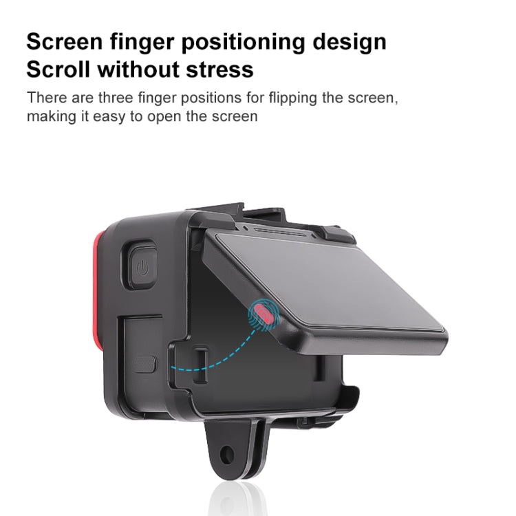 For Insta360 Ace / Ace Pro PC Cage Expansion Adapter Frame with Dual Cold Shoe Bases (Black) - Mount & Holder by PMC TechLife | Online Shopping South Africa | PMC TechLife | Buy Now Pay Later Mobicred