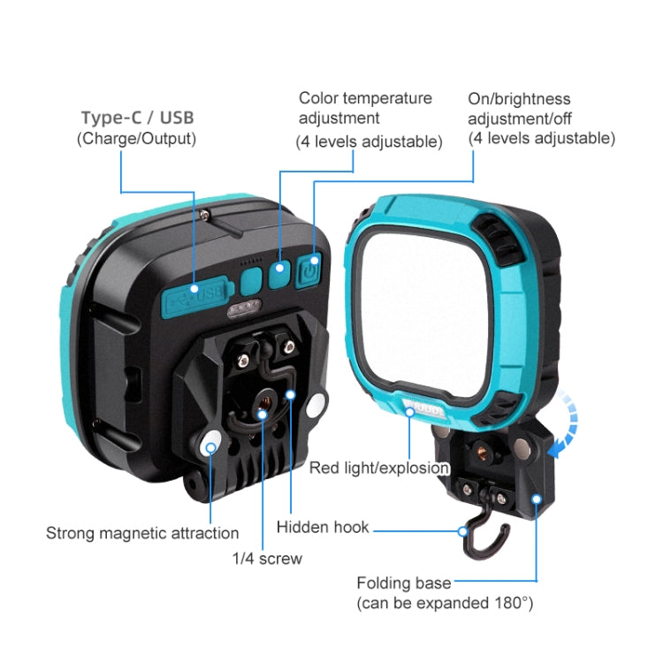 136 LEDs 28W Waterproof LED Work Light Photography Fill Light (Blue) -  by PMC TechLife | Online Shopping South Africa | PMC TechLife | Buy Now Pay Later Mobicred