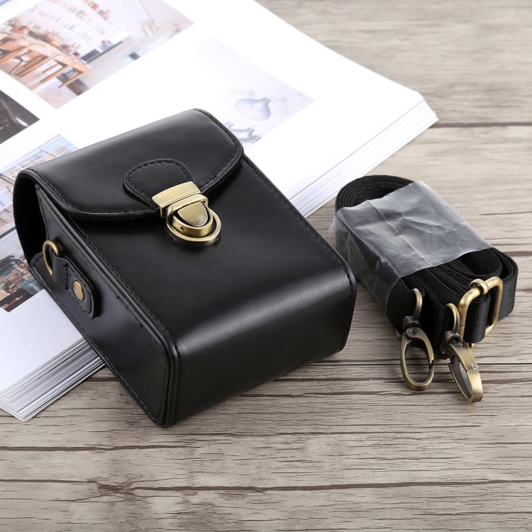 Full Body Camera Buckle Lock PU Leather Case Bag with Hand Strap & Neck Strap for Canon G7X II / G9X Mark II, Sony RX100 / M2(Black) - free shipping - PMC TechLife - Order now!