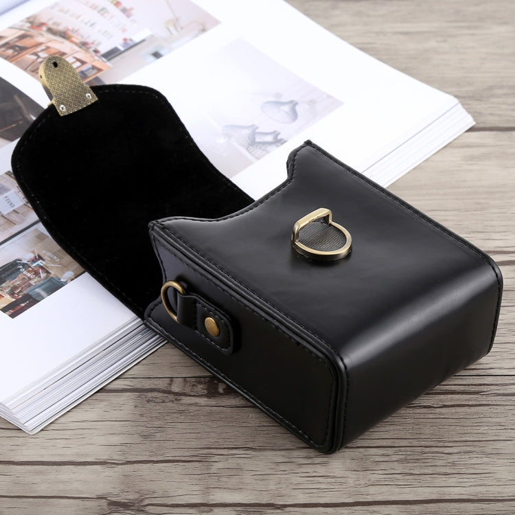 Full Body Camera Buckle Lock PU Leather Case Bag with Hand Strap & Neck Strap for Canon G7X II / G9X Mark II, Sony RX100 / M2(Black) - free shipping - PMC TechLife - Order now!