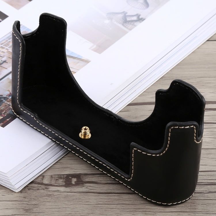 1/4 inch Thread PU Leather Camera Half Case Base for Leica M10 (Black) - free shipping - PMC TechLife - Order now!