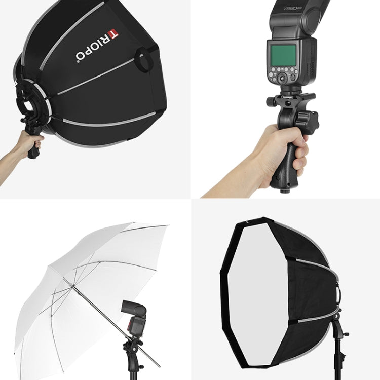 TRIOPO KS90 90cm Dome Speedlite Flash Octagon Parabolic Softbox Diffuser with Bracket Mount Handle for Speedlite - free shipping - PMC TechLife - Order now!