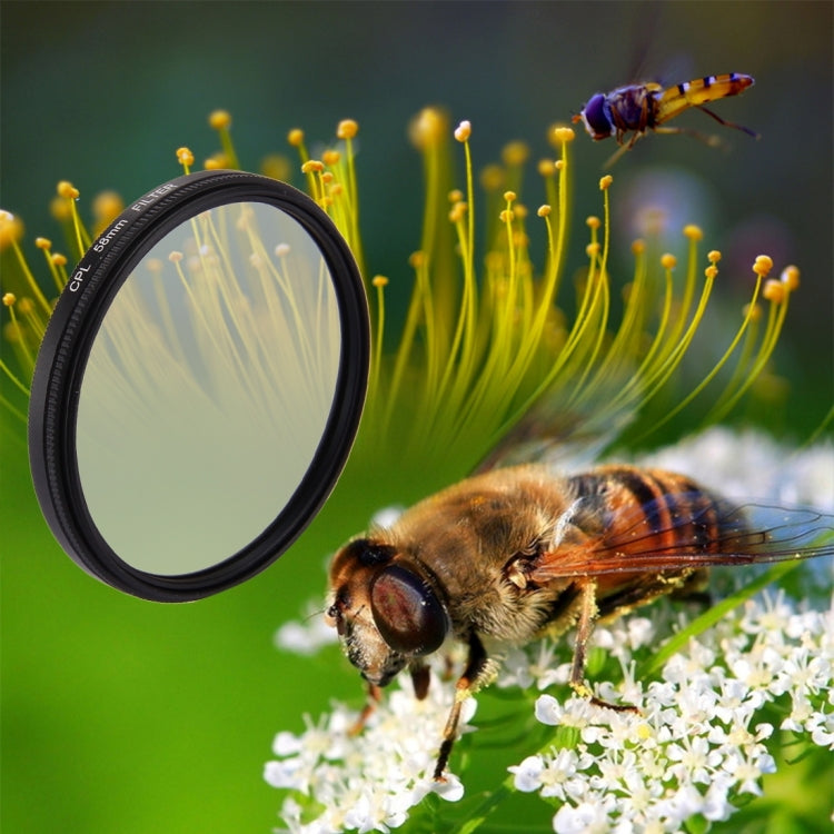 58mm 3 in 1 Round Circle CPL Lens Filter with Cap for GoPro HERO7 Black/6 /5 - Lens Filter by JSR | Online Shopping South Africa | PMC TechLife | Buy Now Pay Later Mobicred