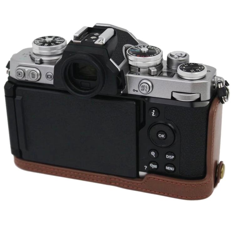 1/4 inch Thread PU Leather Camera Half Case Base for Nikon Z fc (Black) - Half Case by PMC TechLife | Online Shopping South Africa | PMC TechLife | Buy Now Pay Later Mobicred