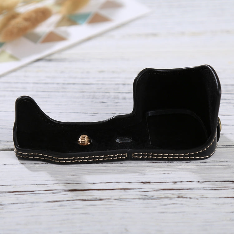 1/4 inch Thread PU Leather Camera Half Case Base for Sony ILCE-6000 / A6000(Black) - free shipping - PMC TechLife - Order now!