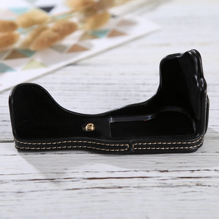 1/4 inch Thread PU Leather Camera Half Case Base for Canon EOS M3(Black) - free shipping - PMC TechLife - Order now!