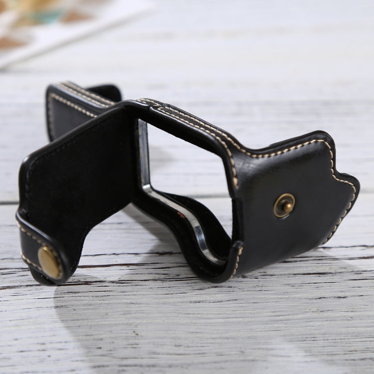 1/4 inch Thread PU Leather Camera Half Case Base for Canon EOS M3(Black) - free shipping - PMC TechLife - Order now!