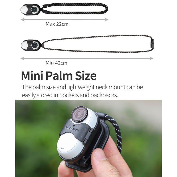 For Insta360 GO 3 Sunnylife Magnetic Neck Mount Chest Body Camera Necklace Lanyard POV Vlog Holder (Black) - free shipping - PMC TechLife - Order now!