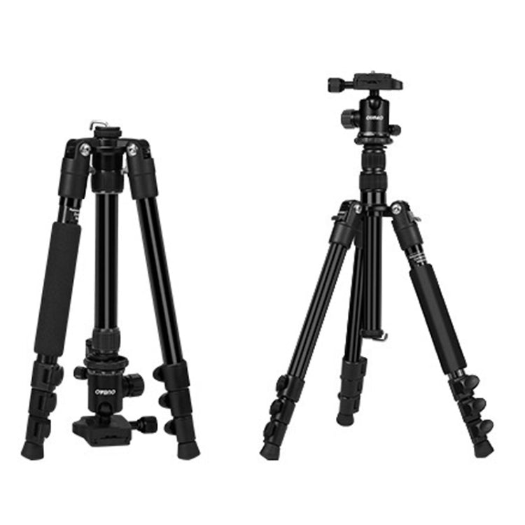 TRIOPO K2508S+B1S Adjustable Portable  Aluminum Alloy Tripod with Ball Head for SLR Camera(Black) - free shipping - PMC TechLife - Order now!