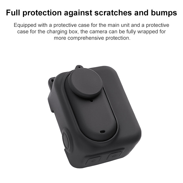 For Insta360 GO 3 Camera Body Charging Case Silicone Case with Lens Cap & Strap (Orange) - free shipping - PMC TechLife - Order now!