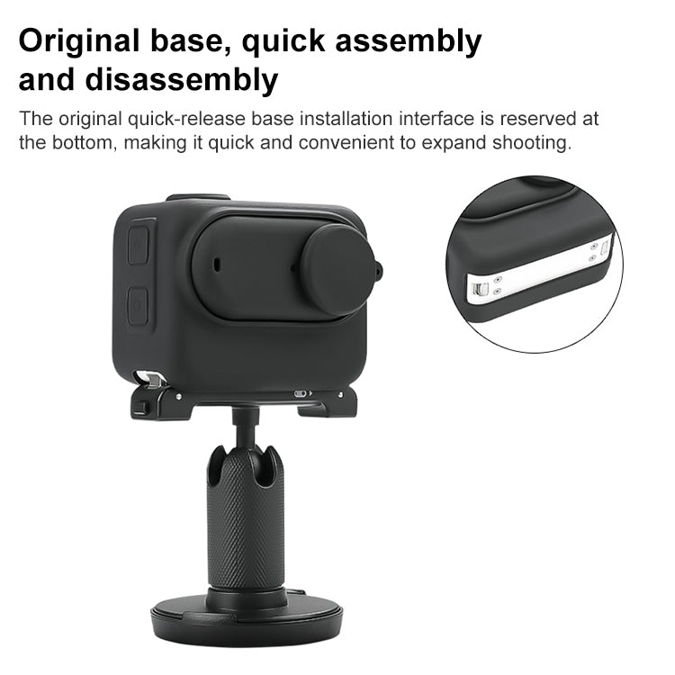 For Insta360 GO 3 Camera Body Charging Case Silicone Case with Lens Cap & Strap (Orange) - free shipping - PMC TechLife - Order now!
