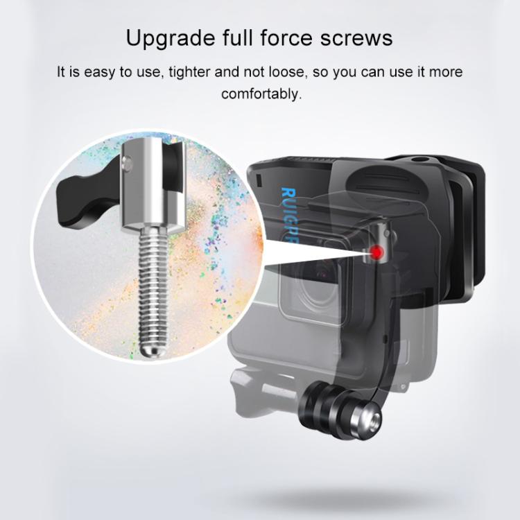 RUIGPRO 360 Degree Rotation J-Type Backpack Rec-Mounts Clip Clamp Mount with Screw for GoPro HERO9 Black / HERO8 Black /HERO7 /6 /5, DJI Osmo Action, Xiaoyi and Other Action Cameras - Mount & Holder by RUIGPRO | Online Shopping South Africa | PMC TechLife | Buy Now Pay Later Mobicred