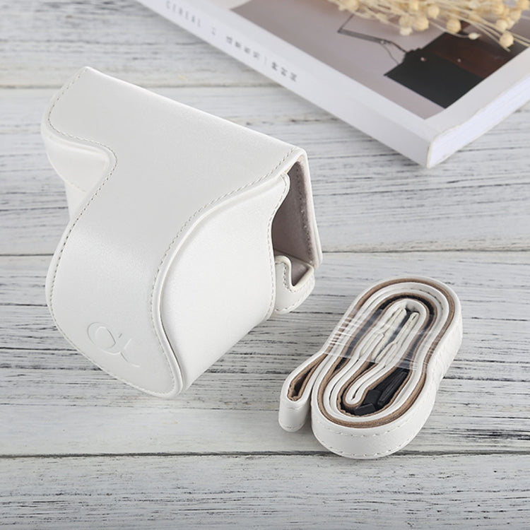 Full Body Camera PU Leather Case Bag with Strap for Sony A5100 / A5000 / NEX-3N (16-50mm / 40.5mm Lens) (White) - free shipping - PMC TechLife - Order now!