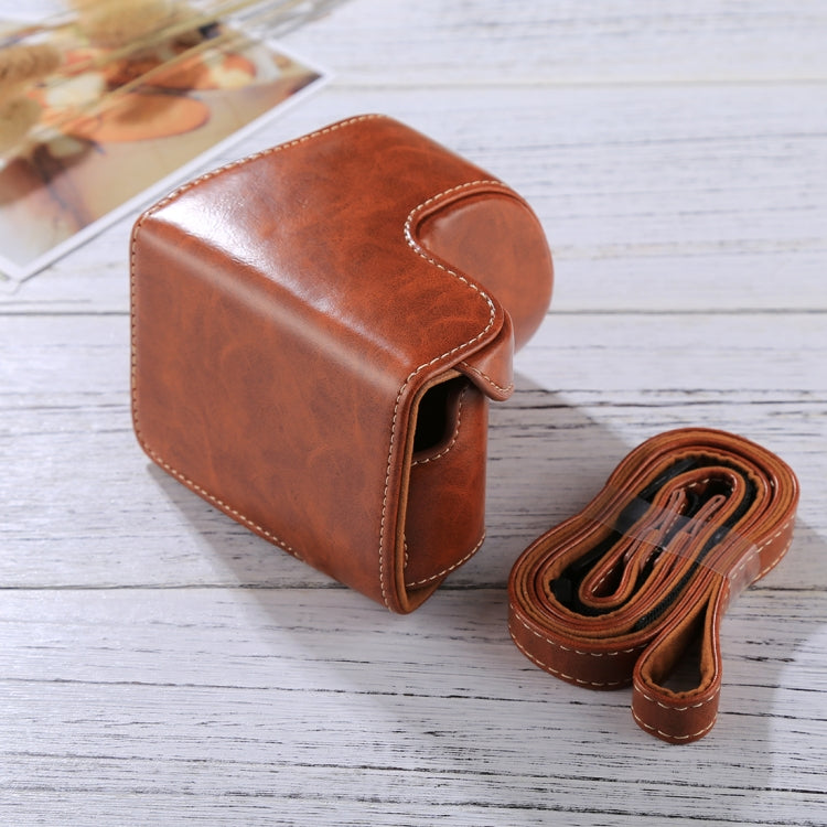 Full Body Camera PU Leather Case Bag with Strap for Sony A5100 / A5000 / NEX-3N (16-50mm / 40.5mm Lens)(Brown) - free shipping - PMC TechLife - Order now!