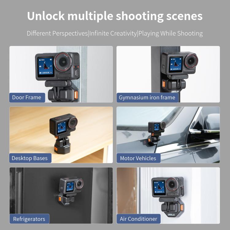 STARTRC VCR Snap-Mag Magnetic Quick Release Base Mount For GoPro (Black) - free shipping - PMC TechLife - Order now!