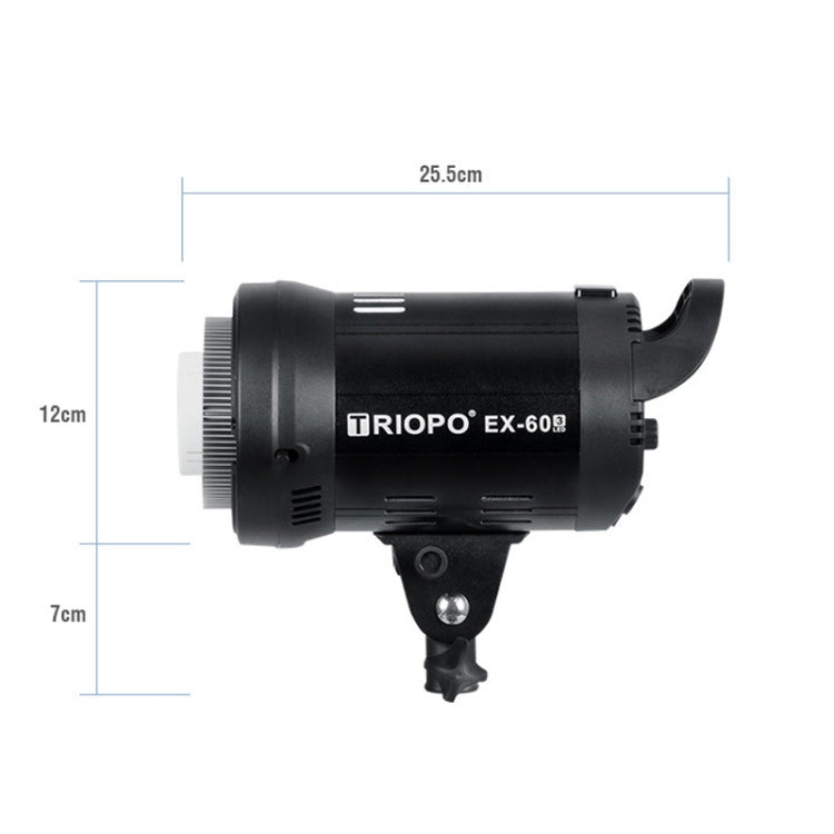 TRIOPO EX-60W Studio Flash Built-in Dissipate Heat System with EX-60III LED Single Light - free shipping - PMC TechLife - Order now!