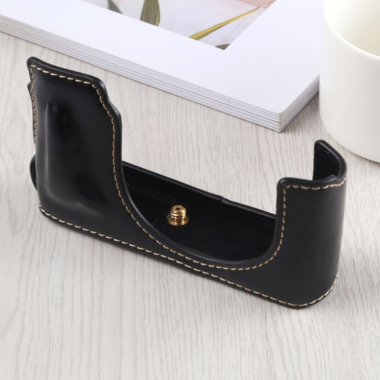 1/4 inch Thread PU Leather Camera Half Case Base for Leica DLUX TYP 109 (Black) - free shipping - PMC TechLife - Order now!