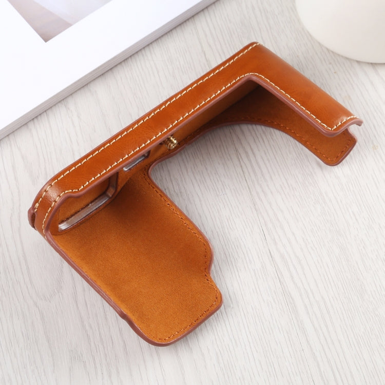 1/4 inch Thread PU Leather Camera Half Case Base for Leica TL (Typ 701) (Brown) - free shipping - PMC TechLife - Order now!