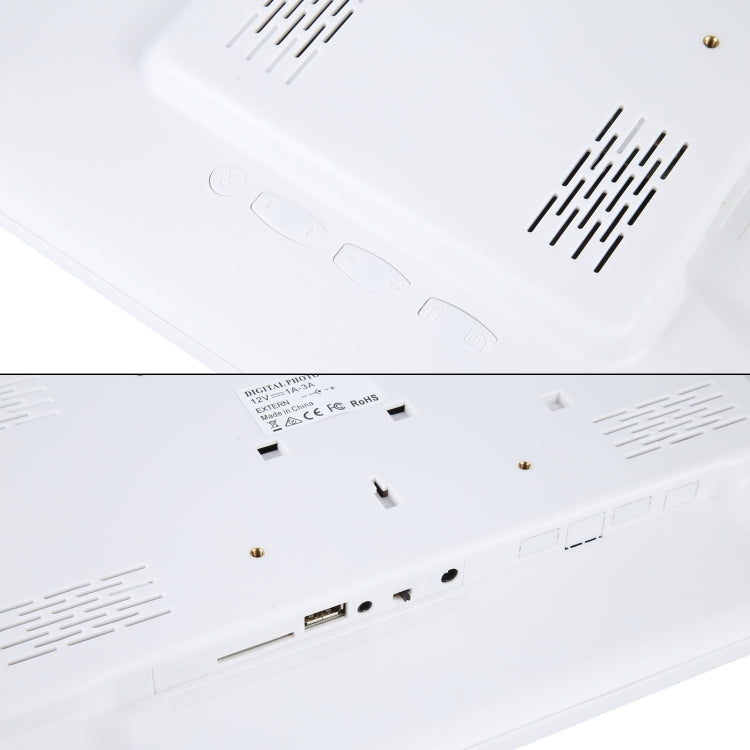 15.4 inch LED Digital Photo Frame with Remote Control, MP3 / MP4 / Movie Player, Support USB / SD Card Input, Built in Stereo Speaker (White) - 11-15 inch by PMC TechLife | Online Shopping South Africa | PMC TechLife | Buy Now Pay Later Mobicred