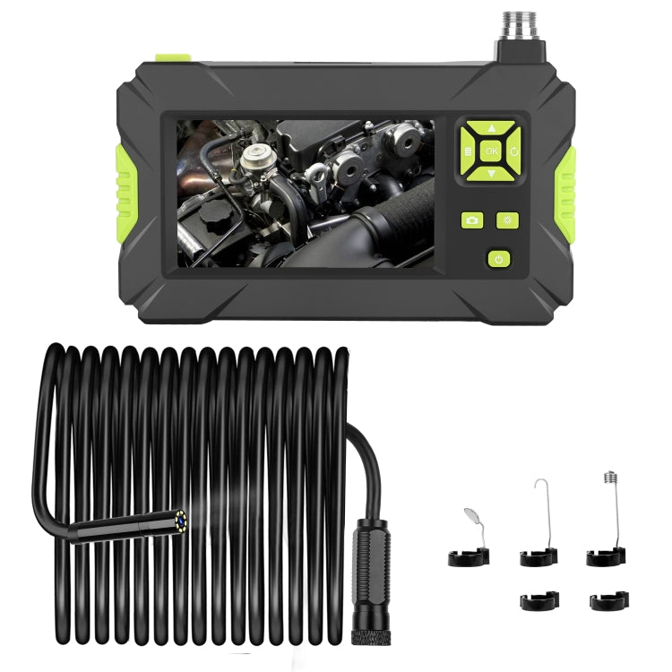P30 8mm IP67 Waterproof 4.3 inch HD Portable Endoscope Hard Cable Industrial Endoscope, Cable Length: 5m(Green) - free shipping - PMC Jewellery - Order now!