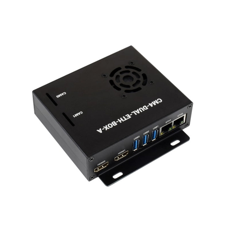 Waveshare Dual Gigabit Ethernet Mini-Computer with Metal Case & Cooling Fan for Raspberry Pi CM4(EU Plug) - free shipping - PMC Jewellery - Order now!