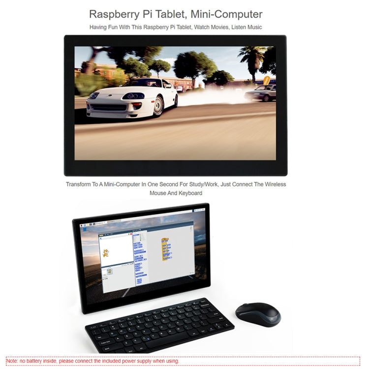 Waveshare 13.3 inch Mini-Computer Powered by Raspberry Pi 3A+, HD Touch Screen(US Plug) - free shipping - PMC Jewellery - Order now!